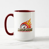 Life Is Made By Performance Flame Speedometer Mug (Gauche)