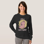 Life Is Snort Tastic Retro Cute Pig Present T-shirt (Voorkant volledig)