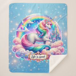 Life Is Sweet Sherpa Blanket – Cozy Cute Gift Deken