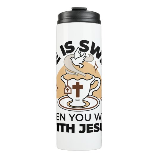 Life Is Sweet with Jesus beroemd gemaakt door Chri Thermosbeker (Voorkant)