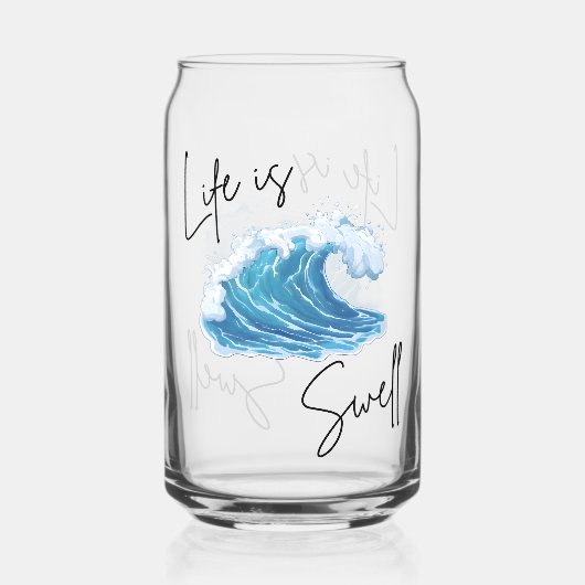 Life is Swell | Ocean Wave Minimalist Aesthetic Ca (Verso)