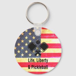 Life Liberty & Pickleball Patriotic Sleutelhanger