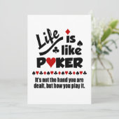 Life like Poker-uitnodiging Kaart (Staand voorkant)
