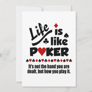 Life like Poker-uitnodiging Kaart