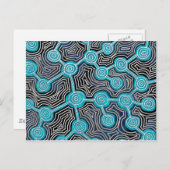 Life Lines Aboriginal style abstract patroon Briefkaart (Voorkant / Achterkant)