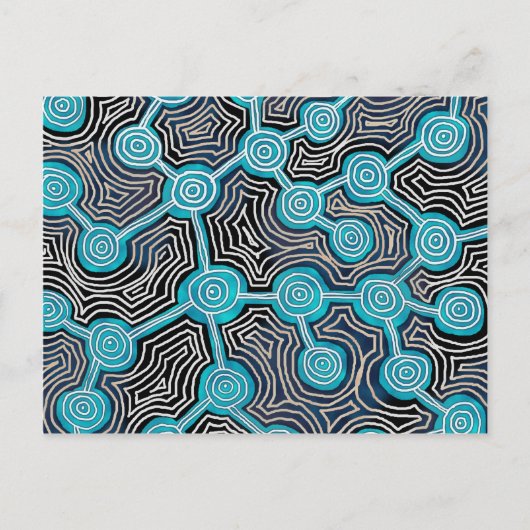 Life Lines Aboriginal style abstract patroon Briefkaart (Voorkant)