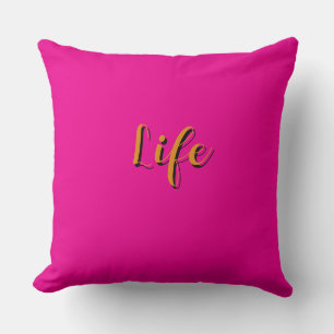 Life Logo Hot Pink Kussen