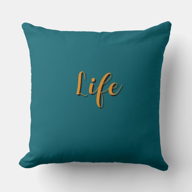  Life Logo Teal      Kussen (Voorkant)