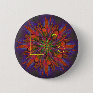 Life Mandala Ronde Button 5,7 Cm