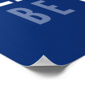 LIFE MANTRA positieve moderne typografie donkerbla Poster (Hoek)