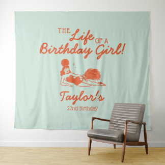 Life of a Birthday Girl Party Backdrop Wandkleed