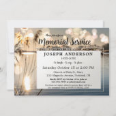 Life Photo Funeral Memorial Service Kaart (Achterkant)