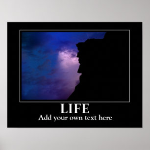 Life Poster Inspiratie / motivatie voegt jouw teks