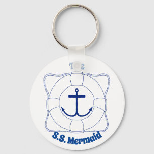 Life Preserver en Anchor Sleutelhanger (donkere af