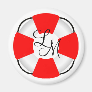 Life Preserver Monogram Magneet