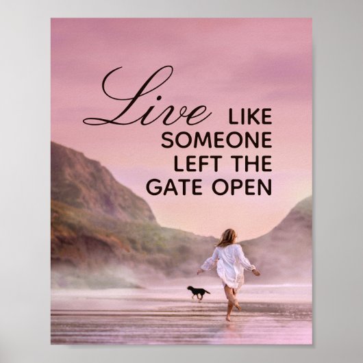 Life Quote Beach Photography Poster (Voorkant)