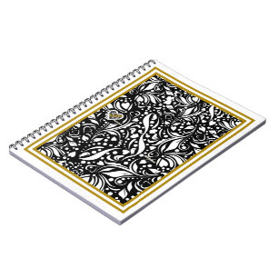 Life Quote Black Paisley Spiral Photo Notitieboek