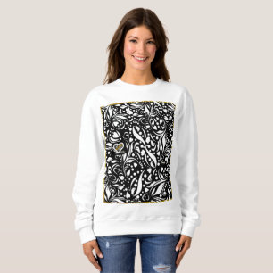 Life Quote Black Sweatshirt van Adiela Akoo