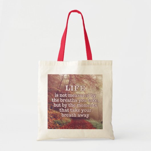 Life Quote canvas tassen (Voorkant)