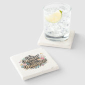 Life Quote Decorative  Stenen Onderzetter (Zijkant)