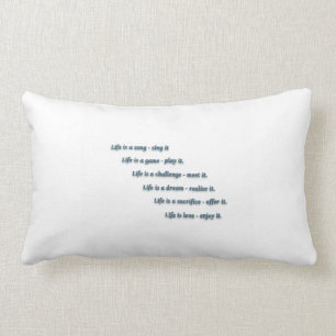 Life Quote van Sai Baba - Het leven is een lied -  Kussen