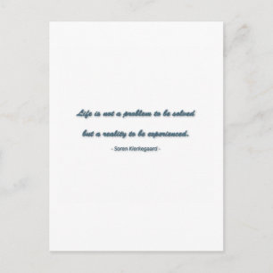 Life Quote van Soren Kierkegaard - Het leven is ge Briefkaart