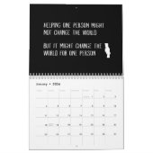 Life Quotes Zwart Wit Minimalist Kalender (Jan 2026)