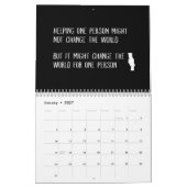 Life Quotes Zwart Wit Minimalist Kalender (Jan 2027)