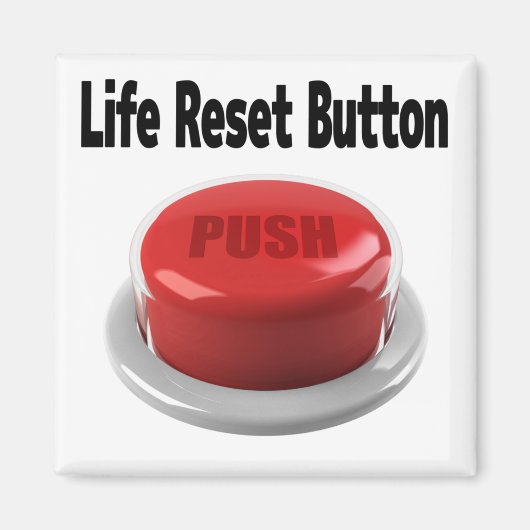 Life Reset Button-drukknop Magneet (Voorkant)