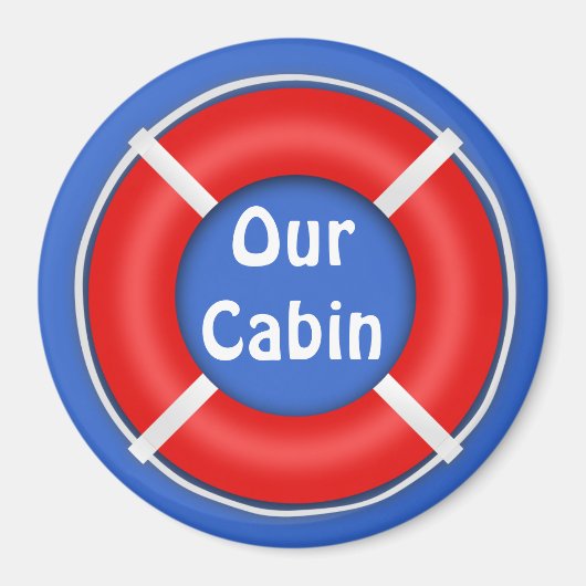 Life Ring Bright Stateroom Door Marker Magneet (Voorkant)