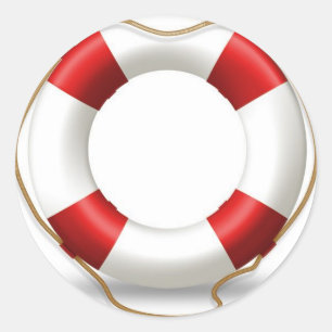 Life Ring Preserver Ronde Sticker