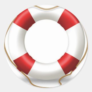 Life Ring Preserver Ronde Sticker