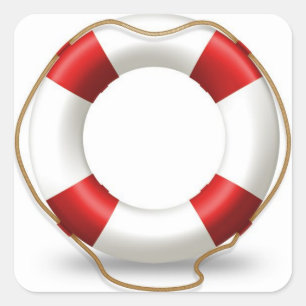 Life Ring Preserver Vierkante Sticker