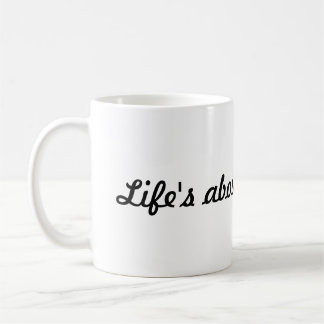 "Life’s About Film Stars" Script Police White Mug