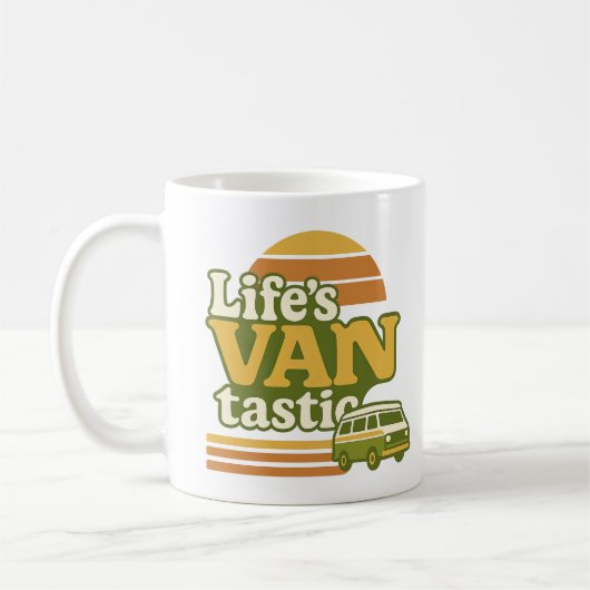 Life’s VANtastic Retro 70s Van Graphic Koffiemok (Links)