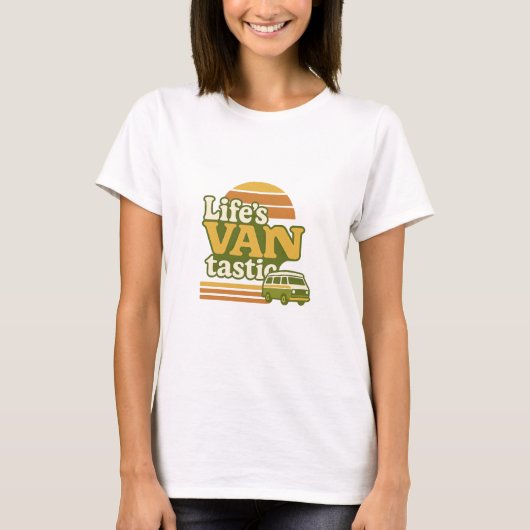 Life’s VANtastic Retro 70s Van Graphic T-shirt (Voorkant)