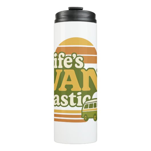 Life’s VANtastic Retro 70s Van Graphic Thermosbeker (Voorkant)