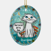 Life Scraggles Cat Keramisch Ornament (Rechts)