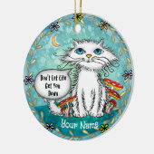 Life Scraggles Cat Keramisch Ornament (Links)