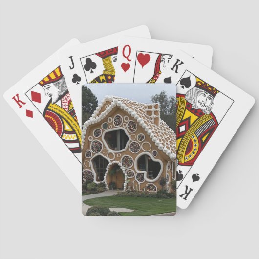 Life-Size Gingerbread House Playing Cards Pokerkaarten (Achterkant)