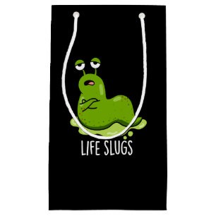 Life Slugs Funny Animal Pun Dark BG Klein Cadeauzakje