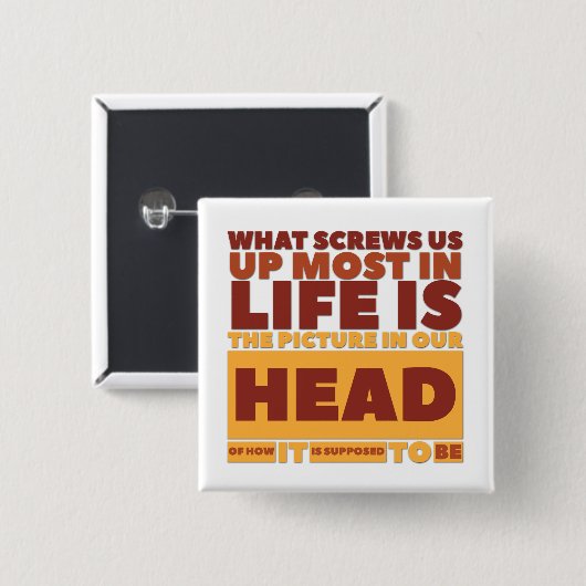 Life - Square Button (Voorkant /achterkant)