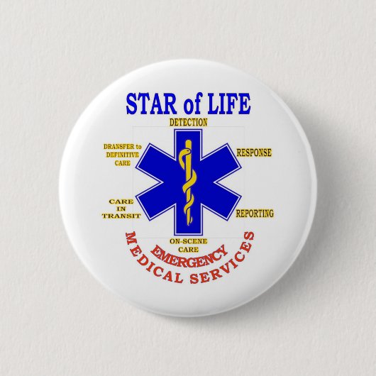 LIFE-STAR RONDE BUTTON 5,7 CM (Voorkant)