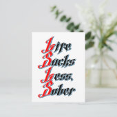 Life Sucks Less, Sober Briefkaart (Staand voorkant)