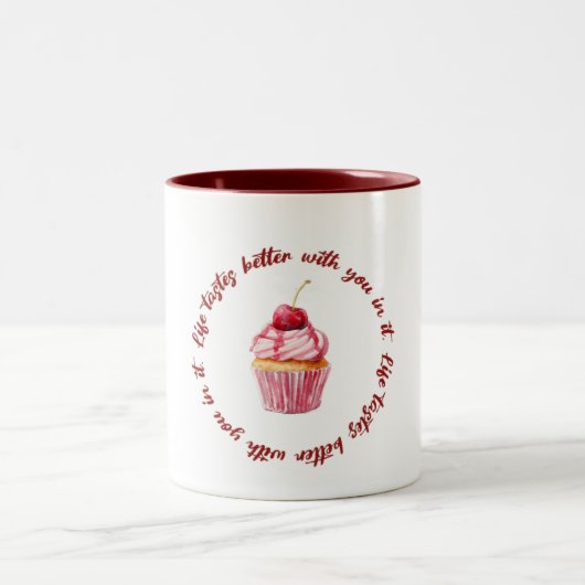 Life Tastes Better with You |Cute Love Quote Mug (Centre)