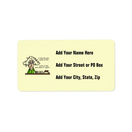 Life & Tequila Humor Etiket (Voorkant)