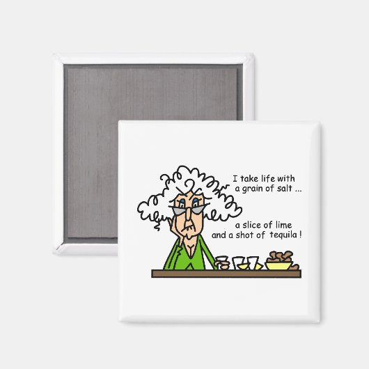 Life & Tequila Humor Magneet (Voorkant / Achterkant)