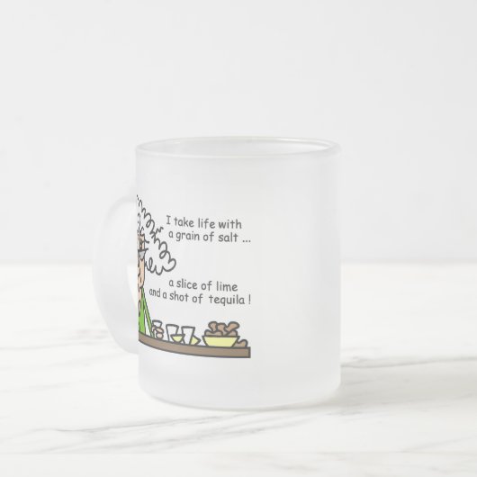 Life & Tequila Humor Matglas Koffiemok (Voorkant links)