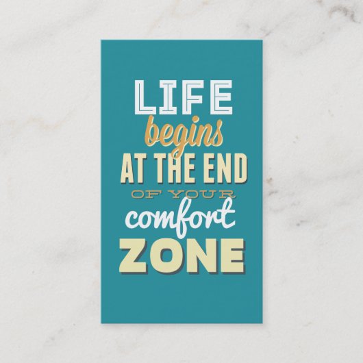 Life Typografie Aangepast Visitekaartje (Voorkant)