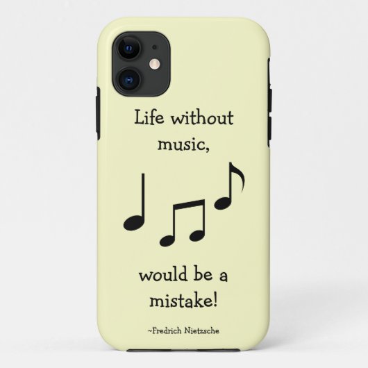 Life Without Music iPhone 5 Coque (Dos)